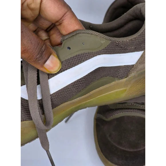 Men's Vans Brown & White Sneakers Size 6.5 - Picture 4 of 6